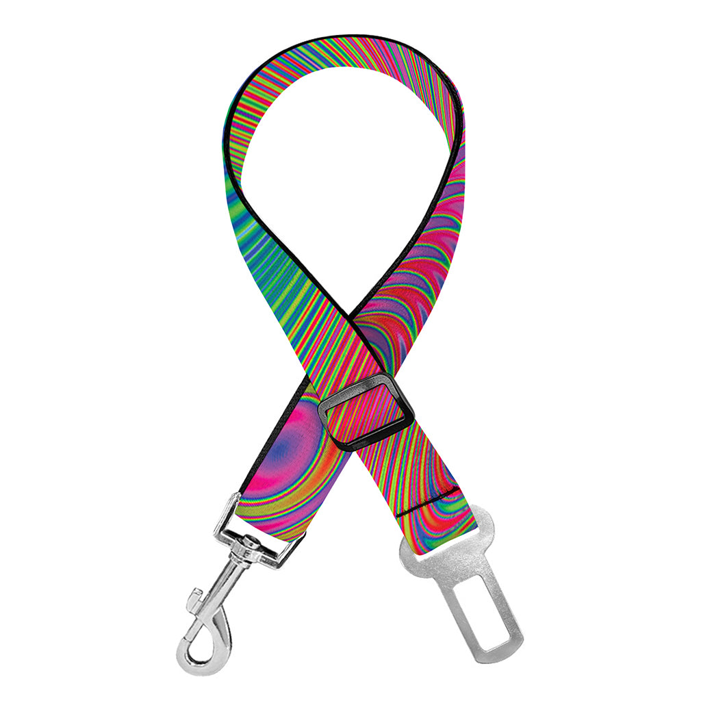 Psychedelic Rave Print Dog Seat Belt