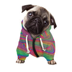 Psychedelic Rave Print Dog Zip Up Hoodie