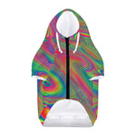 Psychedelic Rave Print Dog Zip Up Hoodie