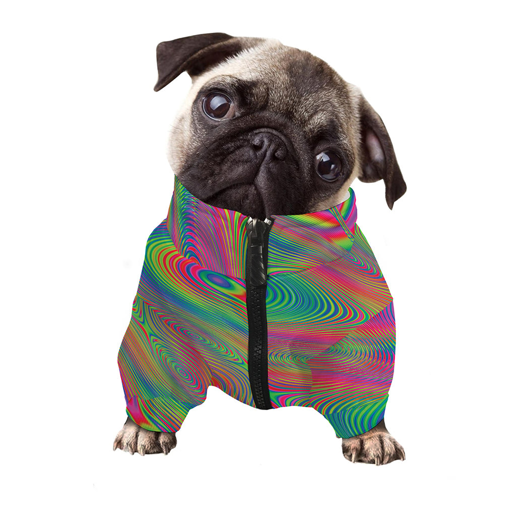 Psychedelic Rave Print Dog Zip Up Jacket
