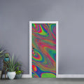 Psychedelic Rave Print Door Sticker