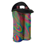 Psychedelic Rave Print Double Neoprene Wine Tote