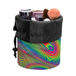 Psychedelic Rave Print Drawstring Makeup Bag