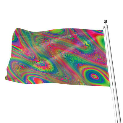 Psychedelic Rave Print Flag