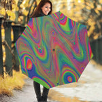 Psychedelic Rave Print Foldable Umbrella