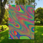 Psychedelic Rave Print Garden Flag