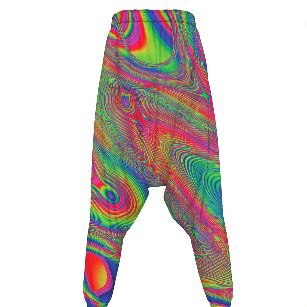 Psychedelic Rave Print Hammer Pants