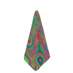 Psychedelic Rave Print Hand Towel