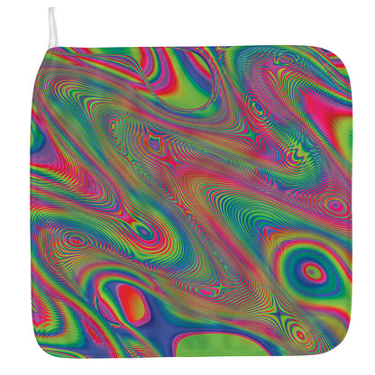 Psychedelic Rave Print Hand Towel