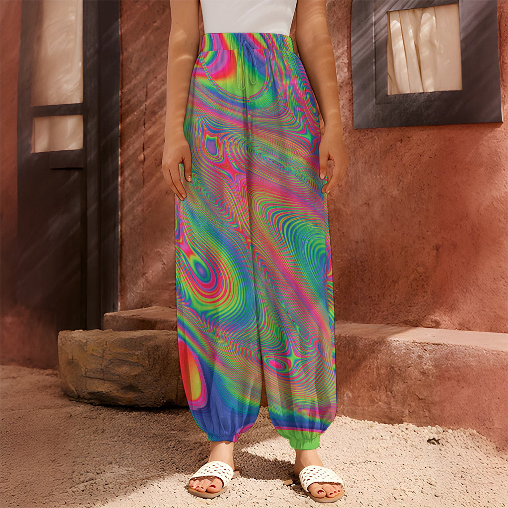 Psychedelic Rave Print Harem Pants