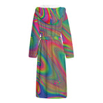 Psychedelic Rave Print Hooded Bathrobe
