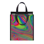 Psychedelic Rave Print Insulated Lunch Tote