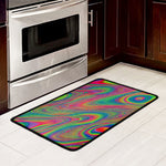 Psychedelic Rave Print Kitchen Mat