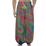 Psychedelic Rave Print Lantern Pants