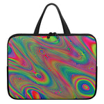 Psychedelic Rave Print Laptop Sleeve With Handle