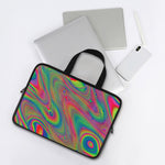 Psychedelic Rave Print Laptop Sleeve With Handle