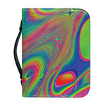 Psychedelic Rave Print Leather Bible Cover