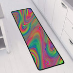 Psychedelic Rave Print Long Kitchen Mat