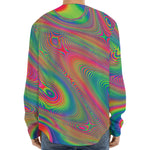 Psychedelic Rave Print Long Sleeve Baseball Jersey