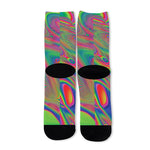 Psychedelic Rave Print Long Socks