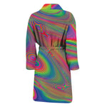 Psychedelic Rave Print Men's Bathrobe