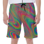 Psychedelic Rave Print Men's Beach Shorts
