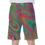 Psychedelic Rave Print Men's Beach Shorts
