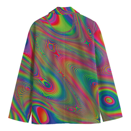 Psychedelic Rave Print Men's Blazer