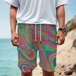 Psychedelic Rave Print Men's Cargo Shorts
