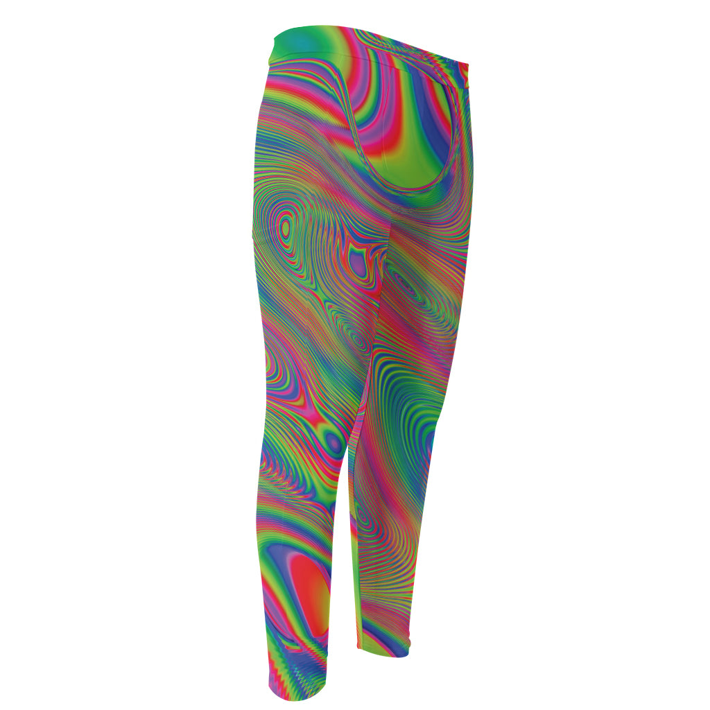 Psychedelic Rave Print Men's Compression Pants