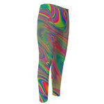 Psychedelic Rave Print Men's Compression Pants