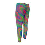 Psychedelic Rave Print Men's Compression Pants