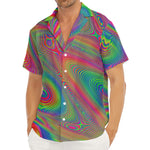 Psychedelic Rave Print Men's Deep V-Neck Shirt