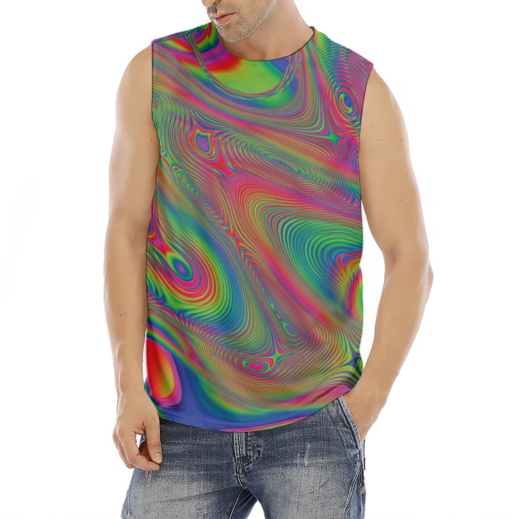 Psychedelic Rave Print Men's Fitness Tank Top