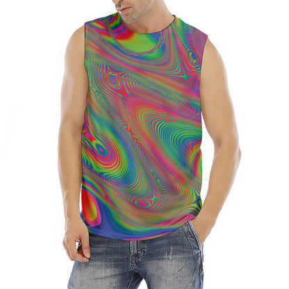 Psychedelic Rave Print Men's Fitness Tank Top