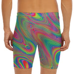 Psychedelic Rave Print Men's Long Boxer Briefs