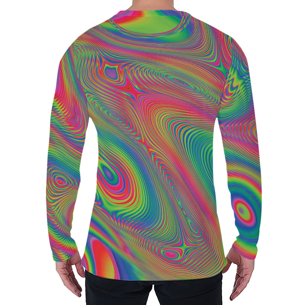 Psychedelic Rave Print Men's Long Sleeve T-Shirt