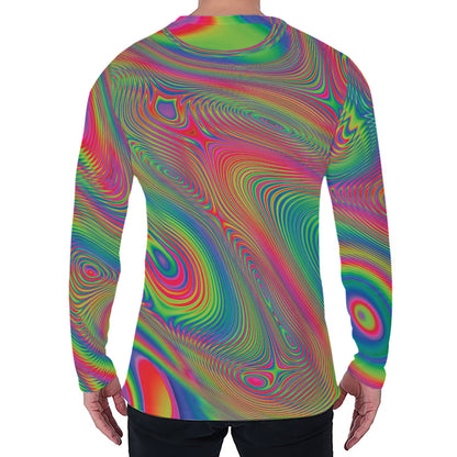 Psychedelic Rave Print Men's Long Sleeve T-Shirt