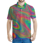 Psychedelic Rave Print Men's Polo Shirt