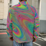 Psychedelic Rave Print Men's Shirt Jacket