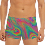 Psychedelic Rave Print Men's Short Boxer Briefs