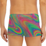 Psychedelic Rave Print Men's Short Boxer Briefs