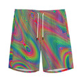Psychedelic Rave Print Men's Athletic Shorts