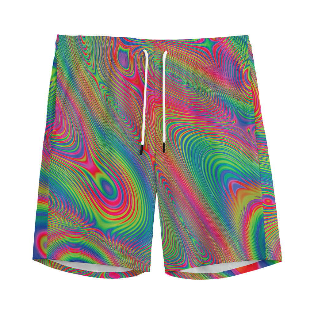 Psychedelic Rave Print Men's Sports Shorts