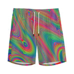 Psychedelic Rave Print Men's Sports Shorts