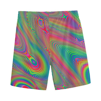 Psychedelic Rave Print Men's Sports Shorts