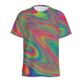 Psychedelic Rave Print Men's Athletic T-Shirt