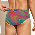 Psychedelic Rave Print Men's Swim Briefs
