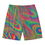 Psychedelic Rave Print Men's Swim Trunks