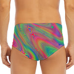 Psychedelic Rave Print Men's Triangle Swim Briefs
